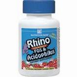 Rhino Chewable FOS & Acidophilus, Raspberry