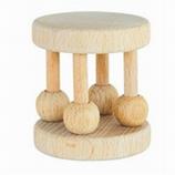 Natural Wooden Cage Rattle