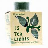 Green Unscented Tea Lights